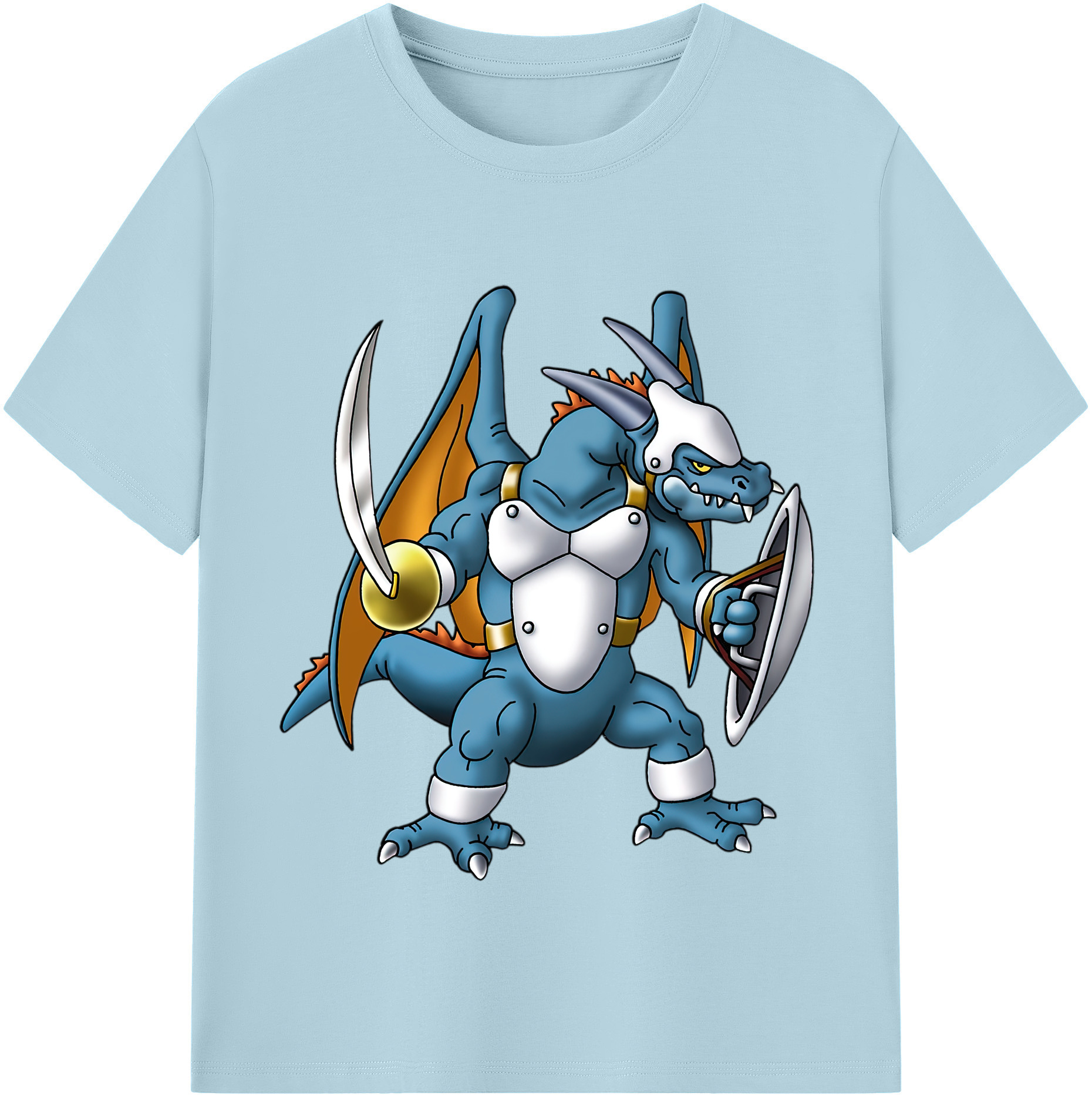 （画像用） ドラゴンクエスト Doragon Kuesuto Dragon Quest 綿100％半袖Tシャツ（フロントプリント）
